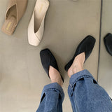 Ping Follows The Internet Celebrity Sandals, Grandma Shoes, Soft-Soled, Head-Wrapped, Semi-Slippers, Women's Flat-Soled Retro Shoes, Wearing Lazy Muller