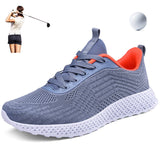 Women Breathable Mesh Golf Shoes Pink Black Ladies Outdoor Grass Walking Golf Training Shoes Lightweight Golf