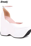 Platform Chunky Heels Wedges Pumps 2023 New Spring Summer Fall Great Quality Fashion Gothic Party Women Sandal