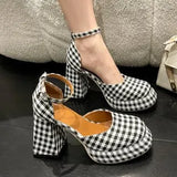 High-Heeled Shoes Women's 2024 New Style Ultra-High Heels Waterproof Table Thick Heels With Mary Jane Single