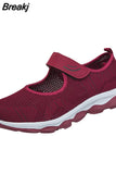Soft Mom Sneakers 2023 Summer Breathable Mesh Travel Casual Shoes for Women Comfort Lightweight Flat Sport