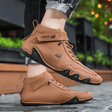 Men Casual Sneaker Leather Shoes Free Shipping Luxury Brand Sports Shoes Lace-up Ankle Boots Waterproof Winter Motorcycle