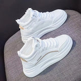 Breakj High Help Small White Shoes 2025 Spring And Autumn New Burst Students Show High Thin Sports