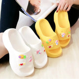 Slippers Fashion Platform Korean Version Increase Women's Shoes Wedge Cartoon Cute Outdoor Flip Flops Slides