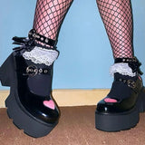 Design Buckle Decor Platform Mary Janes Pumps 2023 Spring Dropship Platform Sweet Comfy Woman Shoes