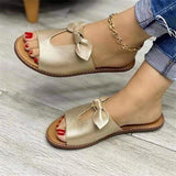 Large Size Women's Shoes New Summer Bows, Empty Ladies Sandals, Slippers, Bows, Sandals,