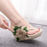 Queen Woman Slippers Home Casual Beach Flip Flops Lady Sandals Summer Sexy High