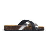 2023 New Summer Cork Slippers Women Casual Solid Color Flip Flops Holiday Beach Outside Slides