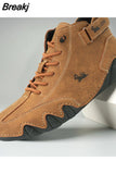 Men Sneaker Shoes Luxury Designer Leather Loafer Walking Sports Shoes Comfortable Ankle Boots High Quality Motorcycle Shoes