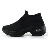 Autumn Women Breathable Mesh Sneakers Elastic Slip On Platform Vulcanized Shoes Running Shoes Walking Tennis Sock