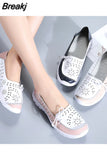 Women Flats Shoes Genuine Leather Summer Shoes Woman Slip-on Ballerina Flats Mother Boat Shoes moccasins ballet