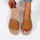 Women's 2022 New Fashion Comfortable Flat Solid Color Simple Roman Style Women's Shoes Casual Beach Shoes