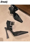 Quality Black Silk Fabric Designer Shoes High Heels Women Pumps 2023 Ladies Wedding Shoes Spring Stiletto Women's