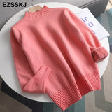 Autumn winter fur basic warm velvet Sweater Pullovers Women female high-neck Fleece sweater thick Turtleneck Knit