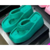Platform Women Slippers Summer Square Toe Brand Satin Sandals WomenSexy High Heels Shoes Beach Sandals Flip Flops