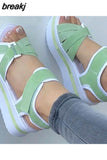 Women Sandals Lightweight Heels Sandals Summer Shoes For Women Wedge Sandal With Platform Sandalias Mujer Summer Footwear
