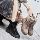 Snow Boots Women Heels Sports Winter Shoes Woman Booties Chunky Ankle Boot Female Elegant Platform Shoes for Women