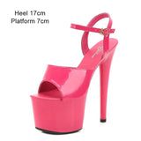 Dance Shoes Women Sandals Stripper High Heels Women Sexy Show Shoes Girl Party Club 13 15 17 CM Platform High-heeled