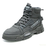 Mens Shoes High Top Lace-up Men Boots Autumn Comfortable Breathable Ankle Boots 2023 Fashion Military Booties Man Platform