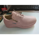 New Women Autumn Solid Color Pu Leather Sport Sneakers Wedges Lace-Up Platform Vulcanized Shoes Casual Ladies Walking