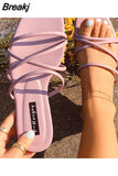 Women Slingback Sandals 2023 New Women's Shoes Summer Flats Casual Flip Flops Shallow Female Slides Open-toe