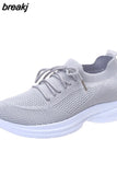Women Shoes Casual Platform Sneakers Breathable Non-slip Lacing Shoes Vulcanized Shoes Plus size