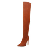 INS 31-43 Sexy red Thigh High Boots Women 2020 over the knee boots ladies pointed toe High Heels shoes