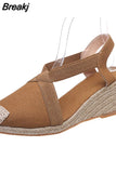 Shoes for Women Slip on Closed Toe Espadrille Platform Women Sandals 2023 Summer Shoes Platform Sandalias De Mujer