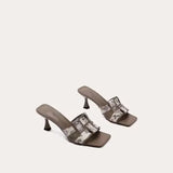 French Women's Sandals Women's 2024 New Summer Slippers High Heels To Wear Fashion Printed Flip-flops Soft