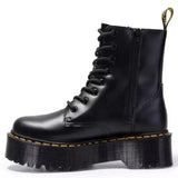 Martens Boots Women Shoes 2021 New Black Leather Ankle Boots Women Punk Shoes Thick Bottom Motorcycle Boot De