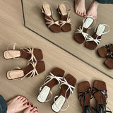 Breakj Fairy Wind Woven Temperament In The Summer Of 2025, Show-To-Toed And Sandals Women's One-Legged