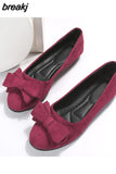 Size Bow Women's Flats Contracted Shallow Mouth Round Toe Flat Shoes For Women Spring Summer Autumn Casual Woman
