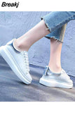 Women's Shoes Spring 2023 New Leather Summer Casual Flat Platform Male White Shoe Couples Fashion Sneakers Tennis Female Size