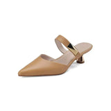 Fashion Women's Shoes Slingbacks Pumps Summer New Dress Ladies High Heel Shoes Elegant Pointed Toe Slippers Zapatos