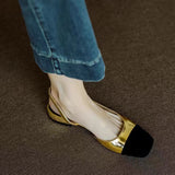 Breakj Fragrant Wind Baotou Sandals 2024 Female New Summer With Simple After Empty Color French High-Heeled Shoes Female Thick