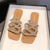 Women Slides Black White Designer Brand Fashion Woman Flat Heels Open Toes Slippers House Flip Flop Causal Sandals