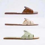 Flat Bottom Slippers Designer with The Same Women’s Shoes Summer New Slippers Woven with Comfortable Women’s Shoes