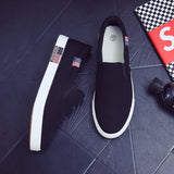 Men's Casual Shoes Canvas Slip-On Loafers Low Style Breathable Light Fashion Shoes for Men Walking White Shoe Zapatos De
