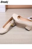 New Style Women's High Heels Women's Fashion Office Work Wedding Party Shoes Ladies Mid Heel Spring Autumn