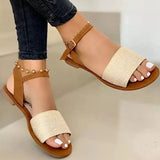 Women Sandals Classics Ankle Strap Summer Sandals Flat Shoes For Women Lightweight Flats Sandalias Mujer Casual Summer