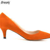 New SIMPLE Women Pumps Party Shoes VELVET High Heels Woman Comfortable Low