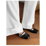 Mouth Single Shoes Women Spring and Autumn 2024 New Low Heel Mary Jane Shoes with Thick Heel Non-slip Square