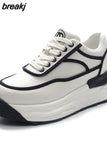 Designer Shoes for Women 2023 Authentic Leather Casual Sneakers Girls Elegant Platform Sports Shoes Flats Tennis