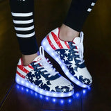 Sneakers for Women Casual Shoes Led Glowing Shoes for Men Fashion Flat Running Sneakers LED Rechargeable Couple's