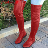 Dropship Women Shoes Solid Zipper Chunky Heel Platform Round Toe Women Boots Casual Comfy Winter Women