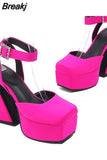 Dropship 2023 Summer Platform High Heeled Women's Shoes Sandals Office Lady Walking Comfy Woman Shoes Big Size