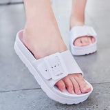 Summer Slippers Platform Shoes EVA Home House Slippers 2021 Pink White Black Casual Beach Sandals Slides Female flip