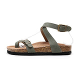 2023 New Summer Women Cork Sandals Gladiator Beach Buckle Strap Solid Casual Outside Sandalias
