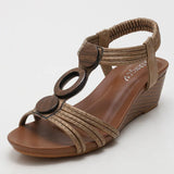 and comfortable sandals 2022 vintage wedge with bohemian fish mouth women's