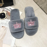 2023 Womens Fur Slipper Winter Shoes Big Size Home Autumn Plush Indoor Warm Fluffy Shoe Ladies Comfortable Slippers